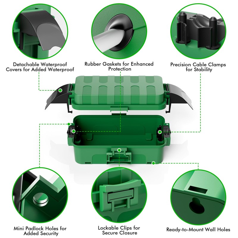RESTMO Outdoor Waterproof Electrical Box with 1 Medium, IP54 Weatherproof