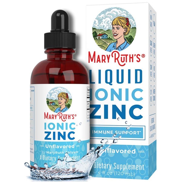 Zinc Supplements for Immune Support | 40 Day Supply | Liquid Zinc Supplement | Ionic Zinc for Kids & Adults | Zinc Sulfate | Skin Care Supplement | Vegan | Non-GMO | Gluten Free | 4 Fl Oz