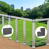 Hehdbz 3 Pack Flat Handrail High Corner Connector, 100mm Strength