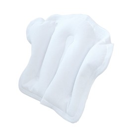 Homecraft Inflatable Bath Pillow, Comfortable Bath Cushion for Head, Neck, and Back, Non-Slip Suction Feet and Terry Cloth Cover, Quality Support, Bathtub Accessory (Eligible for VAT relief in the UK)