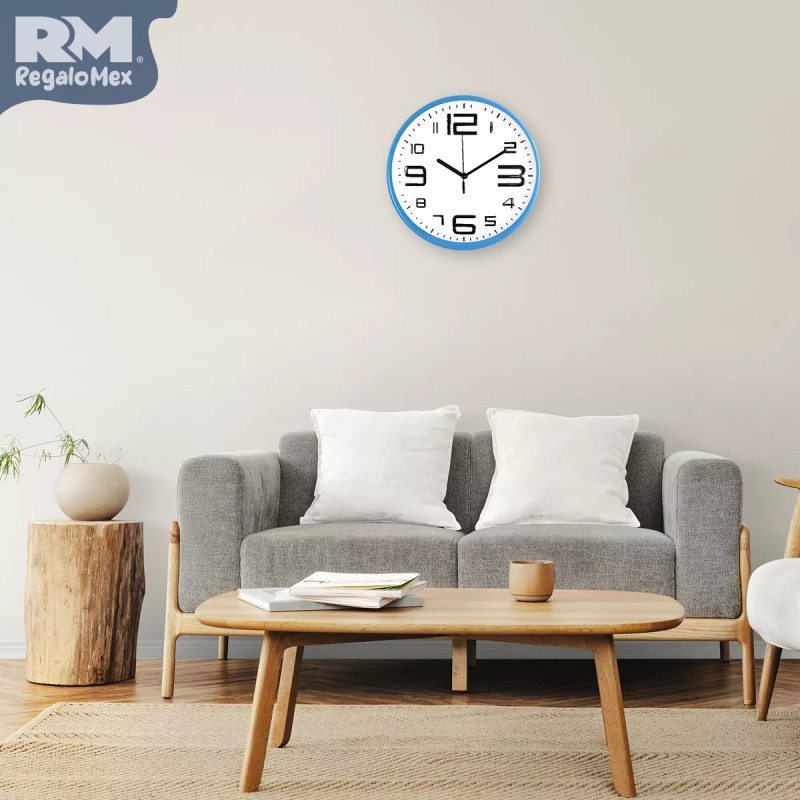 Rm Regalomex Reloj De Pared Plástico Innovador 30 Centímetros