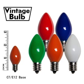 Christmas Lights Outdoor Indoor Decor 25Ft C7 Multicolor Ceramic String Lights with 27 Vintage Incandescent Bulbs(2 Spare, E12 Base, 5W)for Christmas Carnival Party Backyard Wedding Decoration, Green