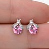 EVER FAITH 925 Sterling Silver CZ Lovely Ladybug Stud Earrings