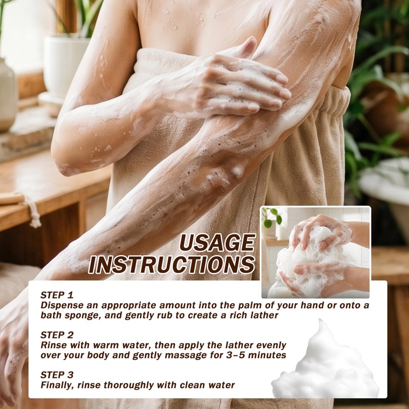 QSLYUYUAN Goat Milk Body Wash,Moisturizing Milk Bath for Dry &