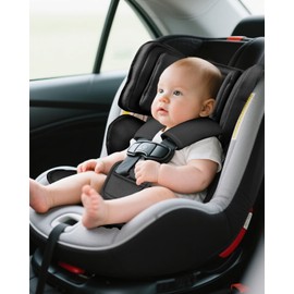 HNHUAMING Infant Car Seat Insert with 2 Headrest for Doona|Graco, Thickened Baby Car Seat Head Support for Newborn, Reveable Baby Car Seat Cushion for Side Impact Protection, Black