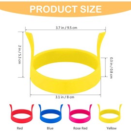 4 Pcs Non-Stick Fried Egg Rings for Cooking | Heat Resistant Round Mold for Eggs, Pancakes, English Muffins, Breakfast Sandwiches | Easy to Clean, Durable Kitchen Tools