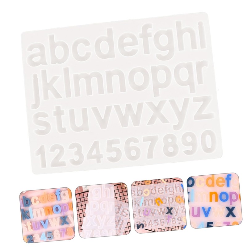 NOLITOY Alphanumeric Stencil Set Numbers Letters Mold for DIY Jewelry
