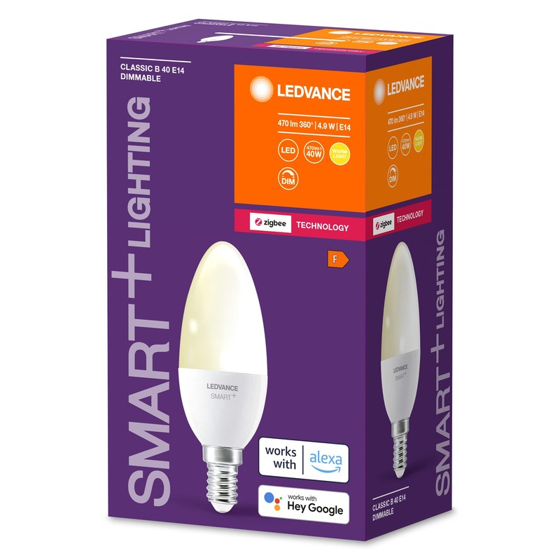 LEDVANCE Smart+ LED, ZigBee Lamp with E14 Socket, Warm White,