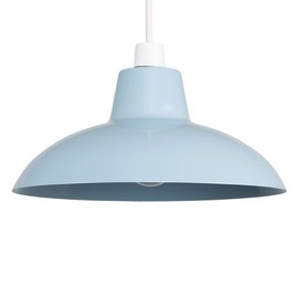 MiniSun | Retro Style Gloss Blue Metal Ceiling Light Shade | Pendant Lights, Home Décor & Improvement Essential
