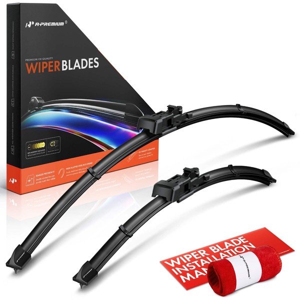 A-Premium Pack of 2 Front Windshield Wiper Blades with Wear