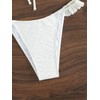 SOLY HUX Women's Ruffle Trim Tie Front Bikini Set Bathing
