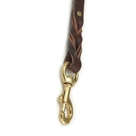 Braided Latigo Leather Leash - 3/4" X 48" (Burgundy)