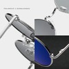 M2Ma Polarized Round Sunglasses for Men, Flat TAC Lens, Polarized
