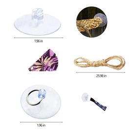 Knana 6pcs Suction Cups for Reptile Terrarium - Reptile Replacement Hammock Suction Cups, Bearded Dragon Hammock Suction Cups