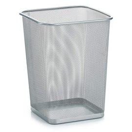 Zeller 18102 Papierkorb, eckig, Mesh, ca. 26,8 x 26,8 x 35,5 cm, Abfalleimer, Abfallkorb, Büro, Arbeitszimmer, Kinderzimmer