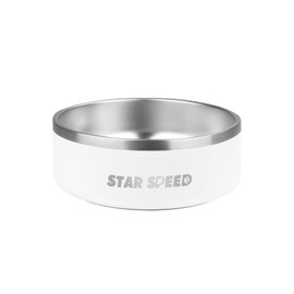 StarSpeed 42oz Stainless Steel Dog Bowls with Rubber Bottom Non-Slip Double Wall Metal Outdoor Dog Food and Water Bowls Weighted Insulated Pet Feeding Bowl for Small,Medium Sized Dogs or Cats