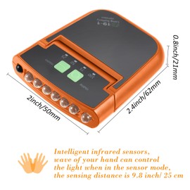 Mudder 2 Pieces LED Clip on Cap Lights USB Rechargeable Cap Flashlight Clip Waterproof Ultra Bright Hat Flashlight Headlamp for Fishing Camping Hand Work (Black,Orange)