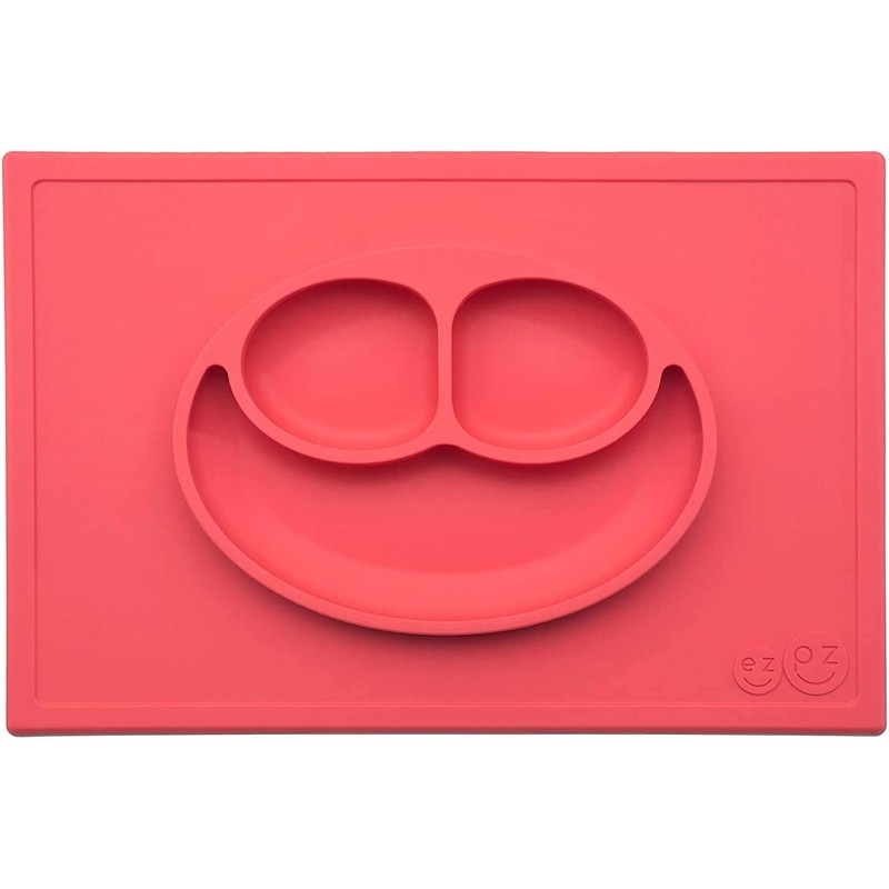 ez pz Plato Autoadherible Silicon para Bebé Happy Mat. Mantel