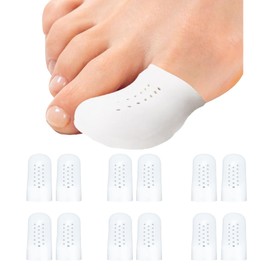 Zehenschutz GroßEr Zeh, 12StüCk Gel Zehenkappen, zehenkappe atmungsaktiv großer zeh, gegen Blasenbildung und Schwielen | Zehenpolster Zehenpflaster Zehentrenner FüR GroßE Zehen.