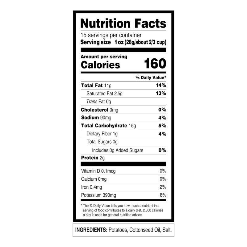 Utz Potato Stix, Original – 15 Oz. Canister – Shoestring