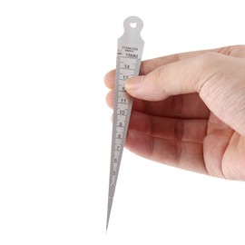 Stainless Steel Ruler, Portable Wedge Feeler Gauge, Taper Gauge, Depth Ruler, 1-15 mm, Stainless Steel Splitting Gauge, Welding Ruler, Feeler Gauge, Measuring Tool for Taper Measurement