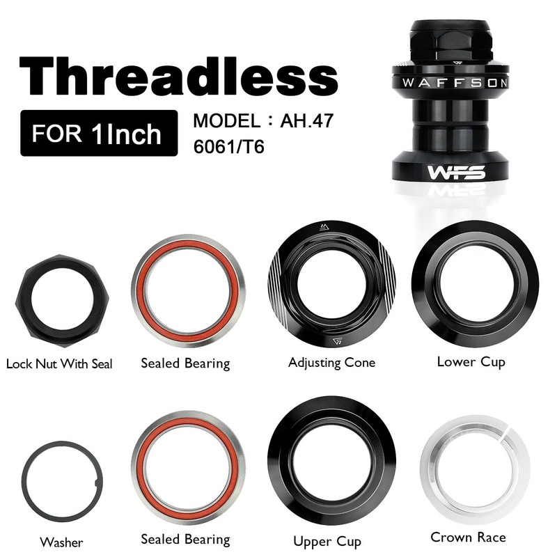 WFS AH.47 1 Inch Threaded Cycling Headsets Bearing External Cup,