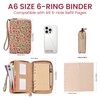 FORTAVEM A6 Binder Zipper Budget, Planner for Travel & Study