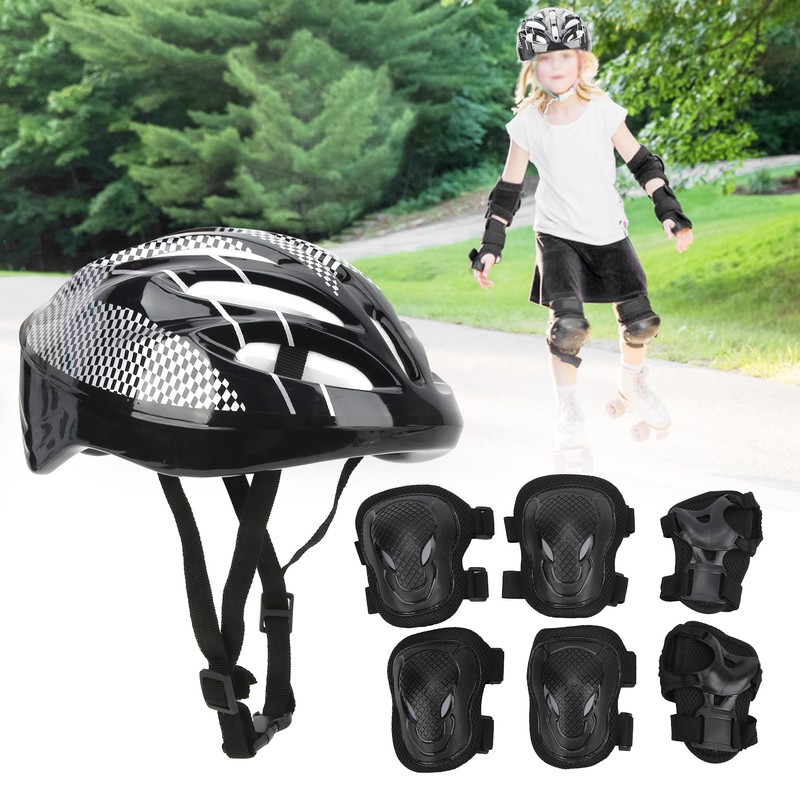 7pcs Adults Roller Skating Protect Gear Set Knee Pads Elbow