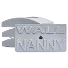 Wall Nanny (4 Pack - Made in USA) Indoor Baby Gate Wall Protector - No Safety Hazard Gray