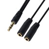 chenyang 3.5 mm Stereo Male to Double 3.5 mm Female