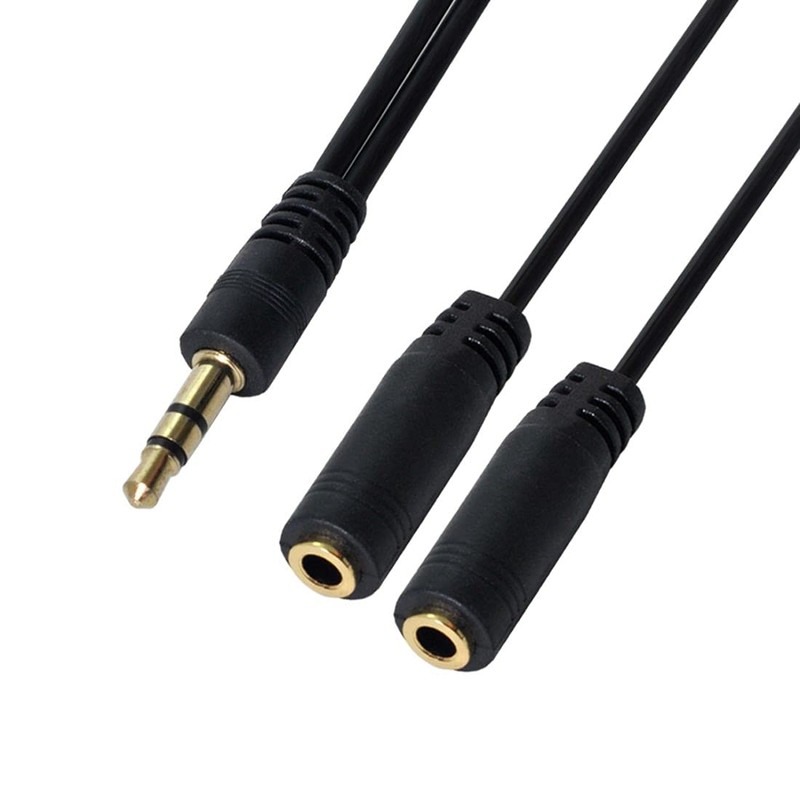 chenyang 3.5 mm Stereo Male to Double 3.5 mm Female