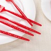 LIYH 150 Pcs Red Plastic Cutlery Sets - Red Plastic