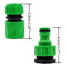 Akiuhen Garden Hose Connectors Set With Hose End Quick Connector and 2-in-1 Threaded Faucet Connector for Garden Watering, Car Wash, Washing Machine and More.