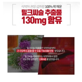 Liver Health Milk Thistle Milk Thistle Silymarin Nutritional Supplement / 간건강 밀크시슬 밀크씨슬 실리마린 영양제