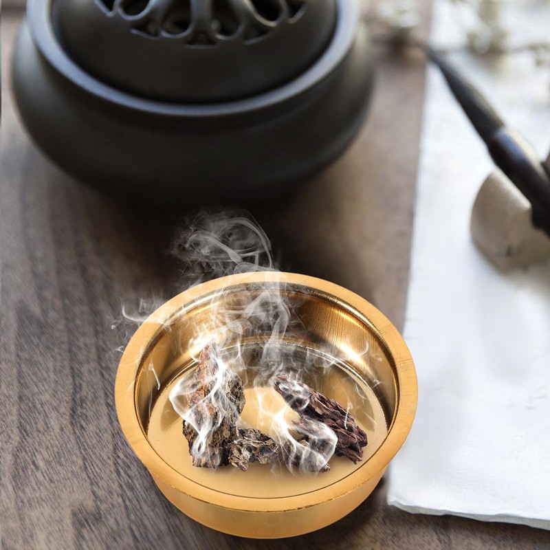 VOSAREA 6pcs Metal Incense Cone Burners Tea Light Tins Cups