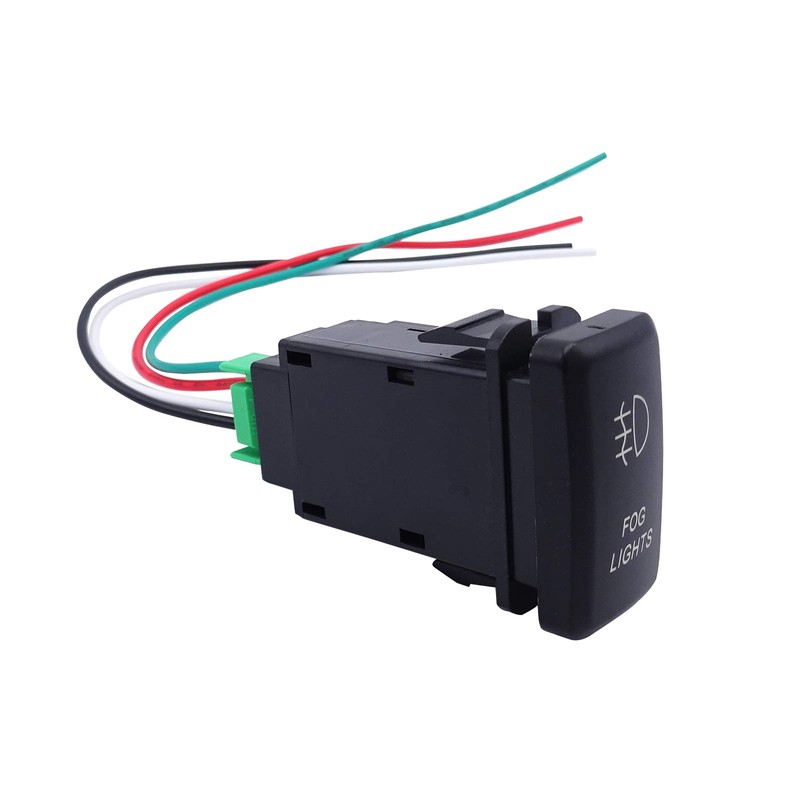 WeiSen Push Switch with Fog Lights Symbol Blue Backlight ON-Off