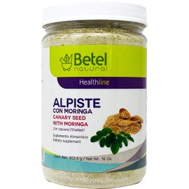 Betel Natural Leche de Alpiste with Moringa No Silica- Great Source of Fiber - 16 Oz