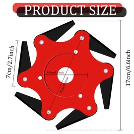 Cokacot 2PCS 6 Steel Razors Trimmer Head Reversible Weed Eater Blades Metal Mn65 Brush Cutter Blades Professional Grass Trimmer Head Replacement with 1 Pack 6 Teeth Adapter Kit for String Trimmers