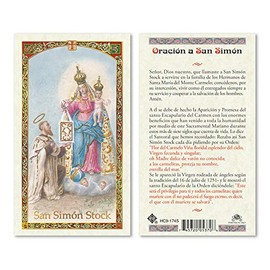 SAINT SIMON SPANISH HOLY CARD LAMINATED PRAYER CARDS