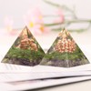 Amethyst Stone Pyramid with Copper Wire Tree of Life