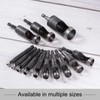 HARFINGTON 2pcs Leather Hollow Punch 1/4 Hex Shank for Drills,