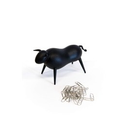 Magnetic Bull Paperclip Holder - Funny Office Desk Accessories, Secure Magnetic Paper Clip Holder, Holds Staples, Paper Clips, Bobby Pins, AND MORE, Fun Magnetic Desk Organizer