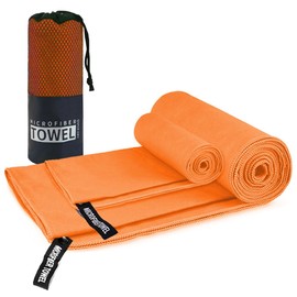 DAHAN Toalla de Microfibra 2 Pack, Toalla Deportiva Secado Rápido, Toalla Gym Suave y Ligero para Natacion, Deporte, Baño, Viajes, Yoga, Etc (Violeta)