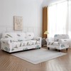 SearchI Stretch Sofa Cover Printed Couch Cover, Floral Pattern 4