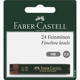 Faber Castell 0.5 mm 121799"Super Polymer" HB Fineline Lead (Pack of 24)