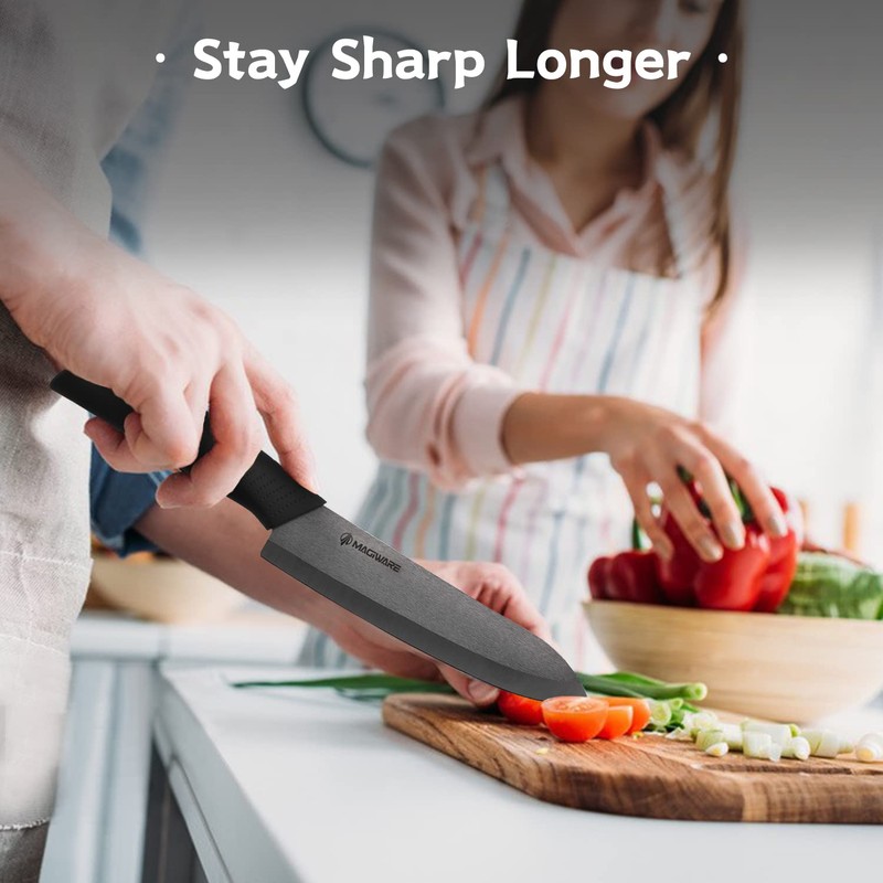 Magiware Ceramic Knives, Ceramic Knife Set with Sheaths Cover -Sharp