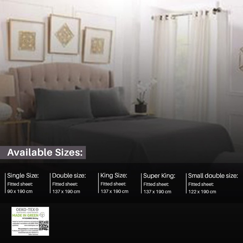 Fitted Bed Sheets 30cm 12 inch Deep Soft Comfy Microfiber