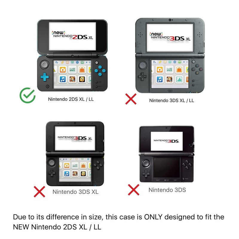 VSEER New 2DS XL Case - Crystal Transparent Hard Shell
