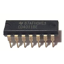 Juried Engineering CD4011BE CD4011B CD4011 CMOS Quad 2-Input NAND Gate Breadboard-Friendly IC DIP-14 (Pack of 8)