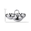 EDZARD Apura Snack Bowl Diameter 22 cm Stainless Steel Highly